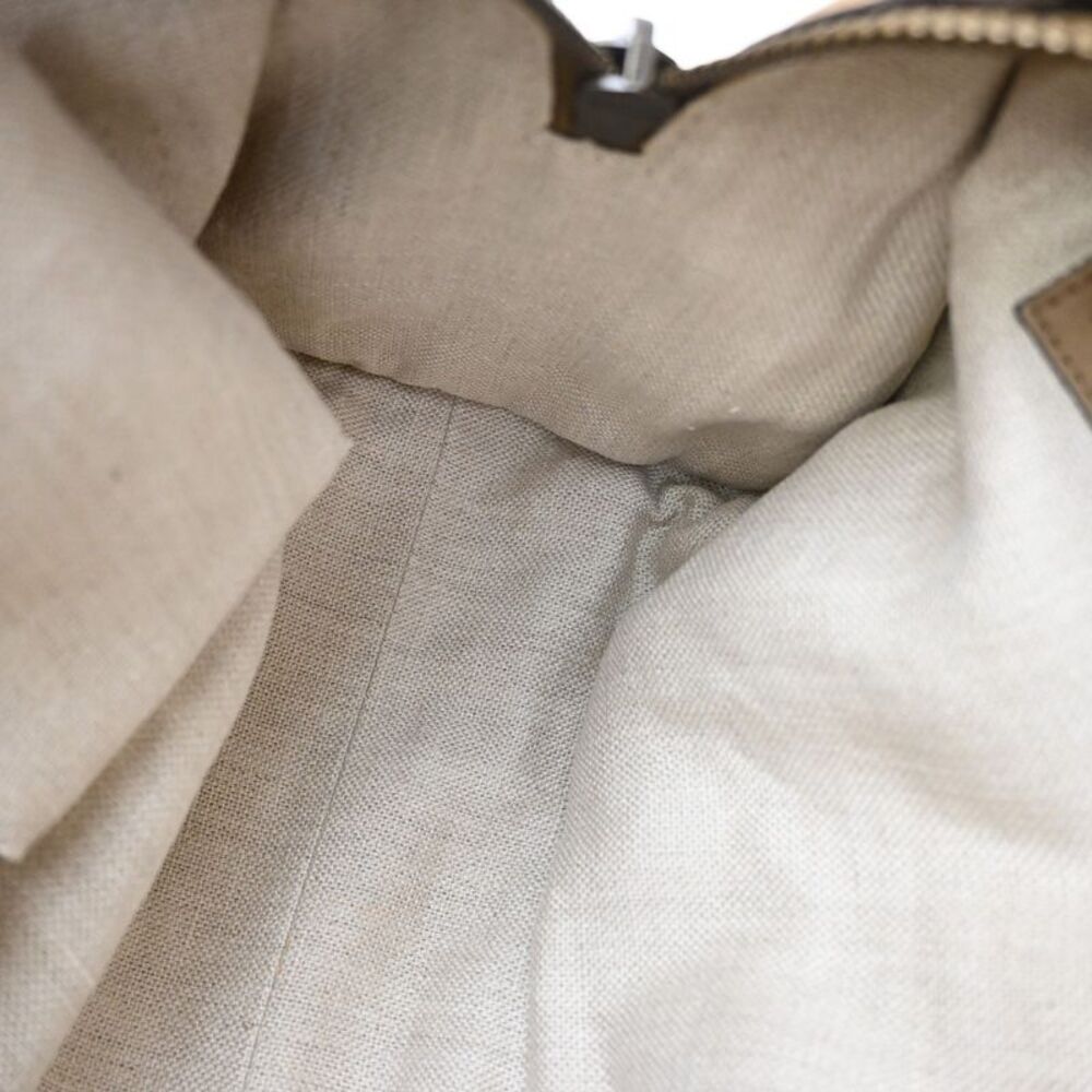 Gucci Twice Satchel Nubuck With Python Brown Sued… - image 16